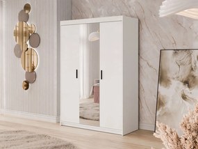 Гардероб три врати Elena 3D-бял-С огледало