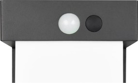 LED стенно външно осветително тяло със соларен панел (височина 14 cm) Colombo – Reality