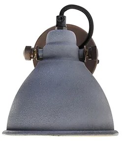 Индустриален стенен аплик бетон с мед регулируем - Liko