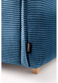 Син сгъваем ъглов диван от рипсено кадифе (ляв ъгъл/"U" форма) Tori – Bonami Selection