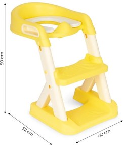 Детско столче за тоалетна със стъпала - жълто