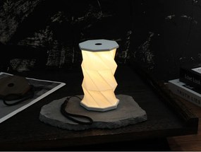 Бяла преносима светлинна декорация с USB ø 8 cm Twist – Gingko