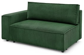 Модул за диван от зелен велур, ляв ъгъл Nihad модул - Bobochic Paris