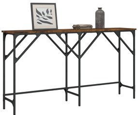 837759 vidaXL Конзолна маса, опушен дъб, 140x29x75 см, инженерно дърво
