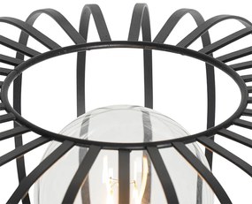 Дизайнерска подова лампа черна тел - Johanna