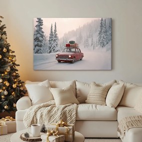 Картина на платно – Коледна кола на сбъднати желания