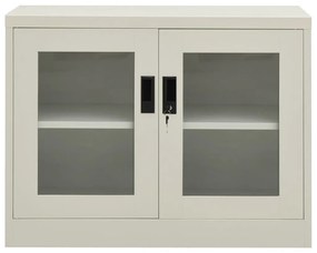 335927 vidaXL Офис шкаф, светлосив, 90x40x70 см, стомана