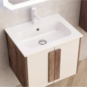 Конзолен PVC шкаф BG 6451 + 6066MW БЯЛ МАТ, 60x45x50см