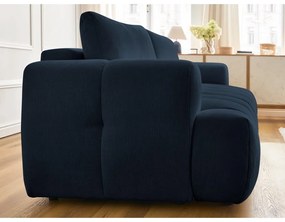 Тъмносин сгъваем/с място за съхранение диван 251 cm Fuji – Bobochic Paris