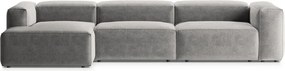Светлосив ъглов диван (ляв ъгъл) Bergamo – Cosmopolitan Design