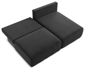 Черен разтегателен ъглов диван с място за съхранение (десен ъгъл) Kalena – Makamii