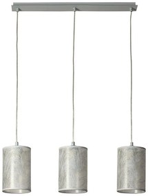 Пендел СЕТА, титан, абажури Басари Сребро, 3xE27