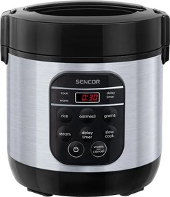 Sencor - Мултифункционална оризоварка 350W/230V 0,6 л неръждаема/черна