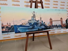 Картина на платно – Великолепен кораб на река Темза в Лондон