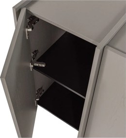 Сив скрин от декор от ясен 200x85x44 cm Brock – WOOOD