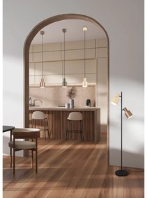 Тъмнокафяво висящо осветително тяло с метален абажур ø 12 cm Agudo – Trio