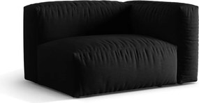 Черен модул за диван (десен ъгъл) Martina – Micadoni Home