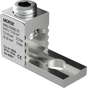 MOREK Неизолиран конектор към устройство OT50 1xAl/Cu 1,5-50 mm² h22mm 160A 690V  - MAC1050E10