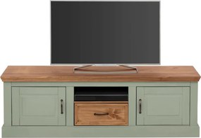 Светлозелена маса за телевизор от масивен бор 160x50 cm Selma – Støraa