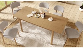 АЛДО Бежово лате (тъкан Монза 60)/рамка лакиран дъб - ДЪРВЕН СТОЛ БУКЛЕ ЗА ДНЕВНА, ТРАПЕЗАРИЯ, КУХНЯ РЕТРО