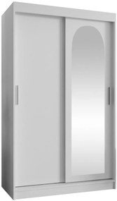 Гардероб Selfie 120 плъзгащ-Бяло