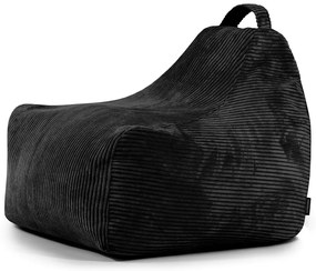 Черен детски пуф от рипсено кадифе Game Amuse – SLOWDOWN