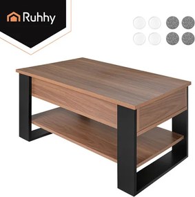 Холна маса Ruhhy 92 x 51 cm с повдигащ се плот, пространство за съхранение и рафт