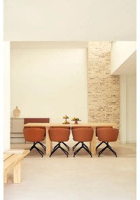 Оранжеви тапицирани трапезни столове в комплект 2 бр. Add – Teulat