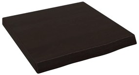 363750 vidaXL Стенен рафт тъмнокафяв 40x40x(2-4) см обработен масивен дъб