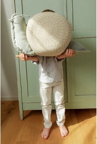 Текстилна детска кошница за играчки в кремав и светлозелен цвят 60x24x30 cm Big Snail – Lorena Canals