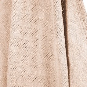Бежово памучно плетено бебешко одеяло 80x80 cm Frosty Almond – Roba