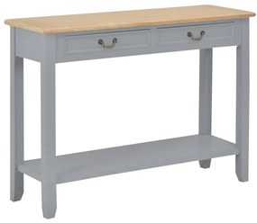 249902 vidaXL Конзолна маса, сива, 110x35x80 cм, дърво