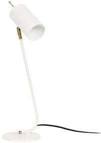 Бяла настолна лампа с метален абажур (височина 55 cm) Sivani – Opviq lights