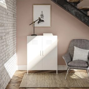 Бяло метално шкафче 40x102x80 cm Mission District – Støraa