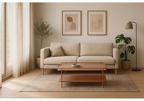 Теракотена метална масичка за кафе 55x110 cm Yuba – Unique Furniture