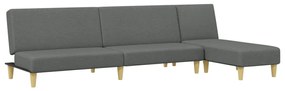 3216292 vidaXL Комплект дивани 2 части тъмносив текстил