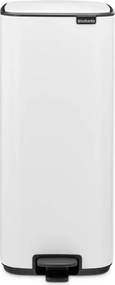 Кош за боклук Brabantia Bo Pedal 1010120, 30 л, Леко затваряне, Противоплъзгаща основа, Бял