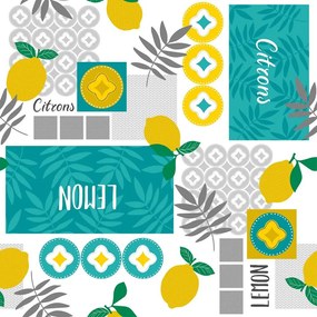 Измиваема покривка за маса от PVC 140x240 cm Citronnade – douceur d'intérieur