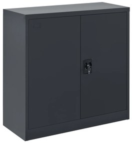 Шкаф за документи Molise, размери 90x40x90см стомана, Тъмносив цвят