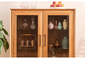 Витрина от дъбова дървесина в естествен цвят 97x125 cm Abies - The Beds