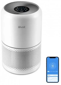 Пречиствател за въздух Levoit Core 300S, 41 м2, 23W, True HEPA, Гласови команди, Таймер, 3 скорости, Тих, Без озон, Бял