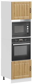 3315050 vidaXL Шкафове за фурна, 2 бр., "Lucca", дъб Artisan, инженерна дървесина