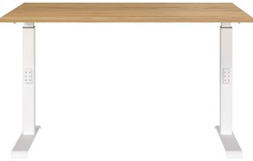 Работна маса с регулируема височина с дъбов плот 80x120 cm Downey – Germania