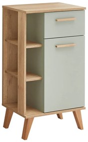Зелен нисък шкаф за баня в дъб 51x90 cm Set 963 - Pelipal
