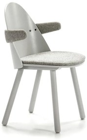 Сив стол с подлакътници Uma - Teulat