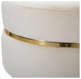 Табуретка от кремаво кадифе Paris - Mauro Ferretti