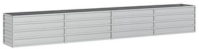 316893 vidaXL Повдигната градинска леха, 320x40x45 см, стомана, сребриста