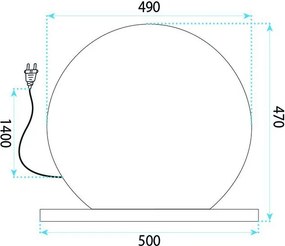 Огледало LED HOLLYWOOD L. Gold 50 cm