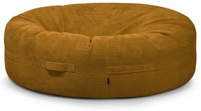Пуф от рипсено кадифе в цвят горчица Roll 190 – SLOWDOWN