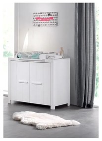 Бяло детско шкафче от масивен бор 100x87 cm ERIK – Vipack